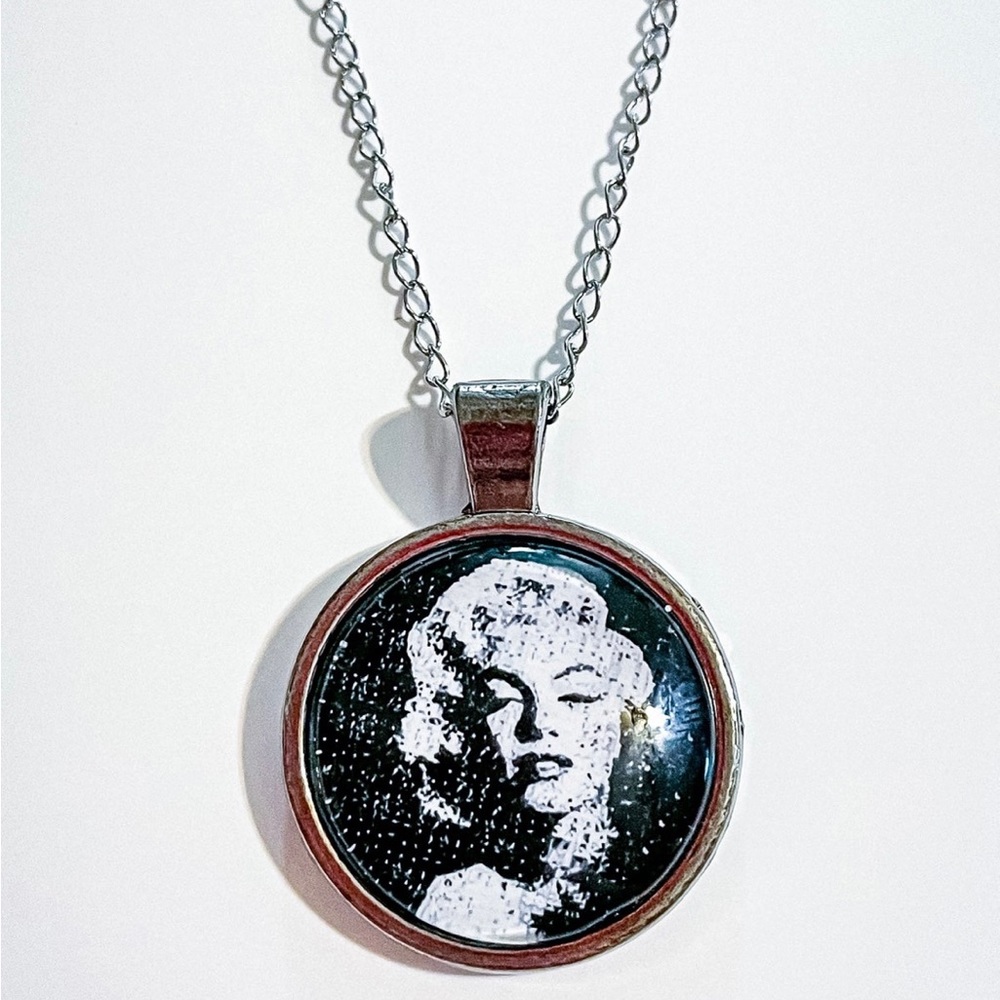 Marilyn Monroe Silver Pendant Necklace